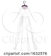 White Wedding Dress On A Hanger by Vector Tradition SM