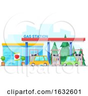 Poster, Art Print Of Gas Station Building Storefront