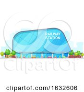 Poster, Art Print Of Railway Station Building Storefront