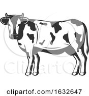Poster, Art Print Of Retro Cow