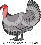 Poster, Art Print Of Retro Turkey Bird