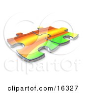 Two Colorful Puzzle Pieces Connected Over A White Background Symbolizing Interlinking For Seo Website Marketing And Teamwork