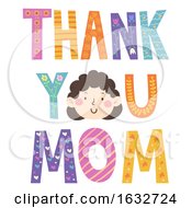 Thank You Mom Face Illustration
