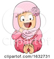 Poster, Art Print Of Kid Girl Baby Muslim Illustration
