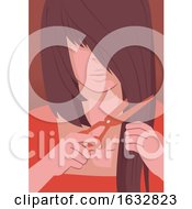 Poster, Art Print Of Girl Metaphor Character State Cutting Self Hair