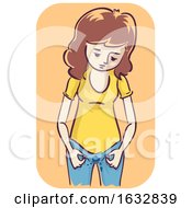 Girl Urine Leakage Illustration