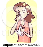 Girl Smelly Vaginal Discharge Illustration