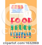 Food Truck Festival Lettering Illustration