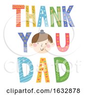 Poster, Art Print Of Thank You Dad Face Illustration