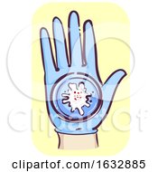 Hand Blood Semen Glass Gloves Illustration