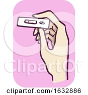 Hand Pregnancy Test Negative Illustration