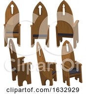 Poster, Art Print Of Medieval Chair At Different Angles