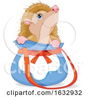 Poster, Art Print Of Cute Hedgehog In A Bag