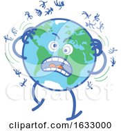 Earth Globe Character Desperately Scratching Humans Off