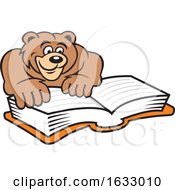 Poster, Art Print Of Cartoon Bear Reading A Book