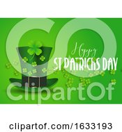 Poster, Art Print Of St Patricks Day Background With Top Hat And Shamrock