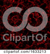 Poster, Art Print Of 3d Abstract Techno Background With Connecting Lines And Dots