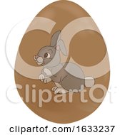 Chocolate Easter Egg With A Rabbit