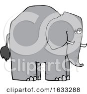 Poster, Art Print Of Cartoon Elephant In Profile