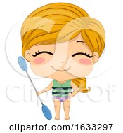 Kid Girl Kayak Outfit Illustration