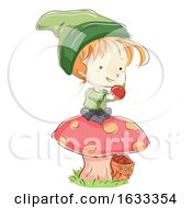 Poster, Art Print Of Kid Boy Gnome Tomato Harvest Illustration