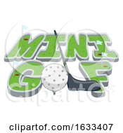 Poster, Art Print Of Lettering Mini Golf Illustration