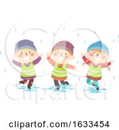 Poster, Art Print Of Kids Nature Rain Shower Illustration