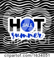 Hot Summer Sale Text On Wavy Background