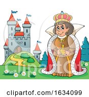 Poster, Art Print Of Queen Near A Castle