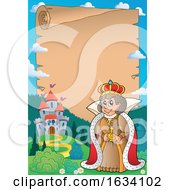 Poster, Art Print Of Queen Near A Castle Border