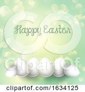 Poster, Art Print Of Easter Eggs On A Bokeh Lights Background