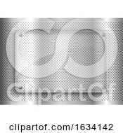 Poster, Art Print Of Glass Plate On Perforated Metal Background Background