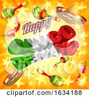 Cinco De Mayo Mexican Holiday Stars Background