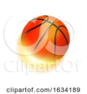 Poster, Art Print Of Basketball Sport Ball In Fire
