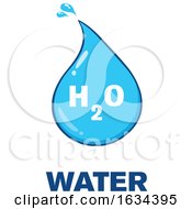 Poster, Art Print Of Water Drop With H2o And Text