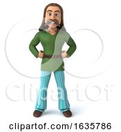 3d Gaul Man On A White Background