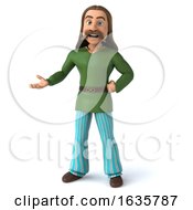 3d Gaul Man On A White Background