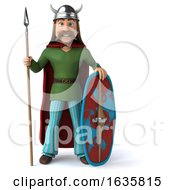 3d Gaul Warrior On A White Background