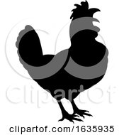Poster, Art Print Of Chicken Rooster Farm Animal Silhouette