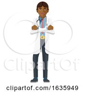 Young Asian Medical Doctor Cartoon Character