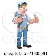 Handyman Hammer Cartoon Man DIY Carpenter Builder