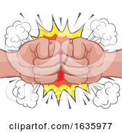 Poster, Art Print Of Fist Bump Explosion Hands Punch Cartoon