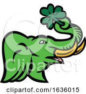 Green Elephant Shamrock Icon by patrimonio