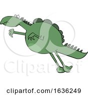 Poster, Art Print Of Cartoon Leaping Dinosaur