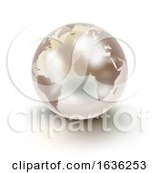 Poster, Art Print Of Precious Earth Like A White Pearl Over White