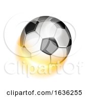 Poster, Art Print Of Soccer Sport Ball In Fire