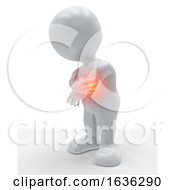 Poster, Art Print Of 3d Figure Holding His Elbow In Pain