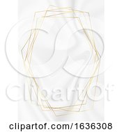Gold Abstract Border On Marble Texture