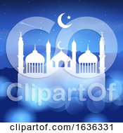 Poster, Art Print Of Ramadan Background With Mosque Silhouette