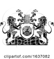 Poster, Art Print Of Lion Heraldic Coat Of Arms Shield Crest Emblem